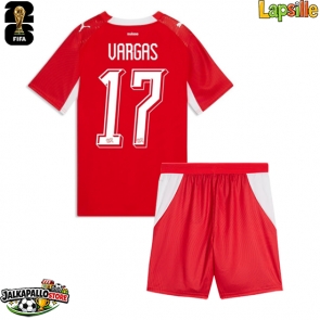 Sveitsi Ruben Vargas #17 Kotipaita Lapsille MM-kisat 2026 Lyhythihainen (+ shortsit)
